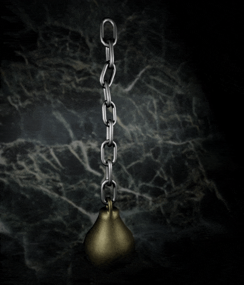 bell hanging in a chain